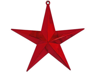 Stern "Vecto" zum Hängen rot-glanz Ø 15cm