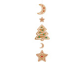 Lebkuchen-Tanne-Hänger Karton flach beidseitig...