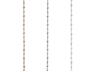 Perlengirlande Glitter L 150cm, grosse/kleine Kugeln, versch. Farben