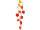 Physalis-Zweig 2-fach rot/orange L 93cm80cm
