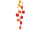Physalis-Zweig 2-fach rot/orange L 93cm