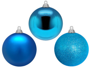 boule de Noël B1 bleu glacé, diff. tailles/versions