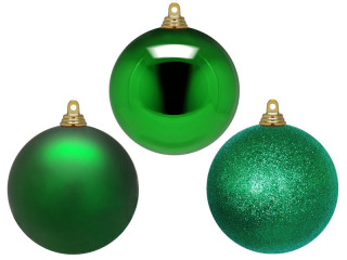 boule de Noël B1 vert, diff. tailles/versions