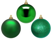 christmas ball B1 green, various sizes/versions