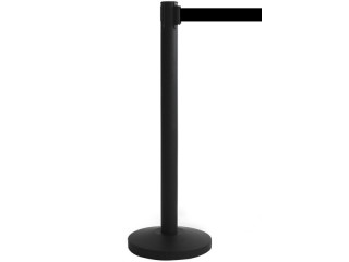 Personenleitsystem "Budget" schwarz, ausziehbarer Gurt schwarz L 3m, H 91cm, Fuss Ø 32cm