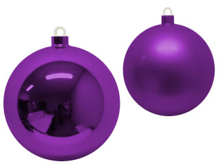 boule de Noël plastique violet diff. versions