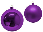boule de Noël plastique violet chrome Ø 28cm,...