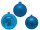 boule de Noël plastique bleu cobalt chrome Ø 14cm, 1 pc.
