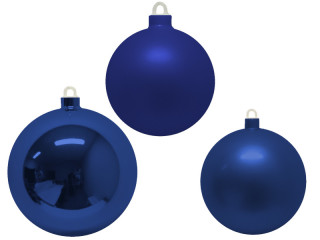 boule de Noël plastique bleu foncé diff. versions