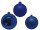 Christmas bauble dark blue satin Ø 8cm