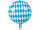 Folienballon "Bayern" 45cm Rauten blau/weiss