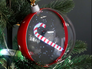 Boule de Noël "Projecteur 3D" rouge, Ø 12cm