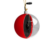 Weihnachtskugel "3D-Projektor" rot, Ø 12cm
