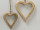 Holz-Herzen zum Hängen 2er Set, je 1 Stück H 14 + 19cm