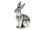 Hase sitzend Magnesia silber 30 x 18 x H 41cm