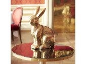 Hase sitzend Magnesia gold 30 x 18 x H 41cm