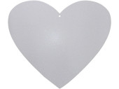coeur scintillant 2D blanc petit l 40 x h 35cm