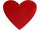 coeur scintillant 2D rouge moyen l 52 x h 45cm