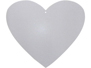 heart Glitter 2D white large w 59 x h 51cm