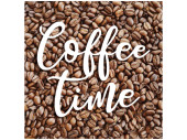 Textilbanner "Coffee-Time" 75 x 75cm,...