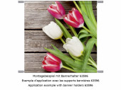 Textilbanner "Tulpen auf Holz" 75 x 75cm,...