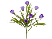 Krokusbusch mit 7 Blüten, H 38cm, Ø 25cm, zum Stecken, lila