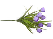 Krokusbusch mit 7 Blüten, H 38cm, Ø 25cm, zum Stecken, lila