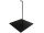 support de métal "flower new" noir h 23cm