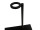 support de métal "flower new" noir h 23cm