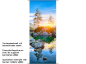 Textilbanner "Sonnenaufgang See mit...