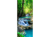 Textilbanner "Waldbach" grün/türkis,...