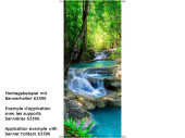 Textilbanner "Waldbach" grün/türkis,...