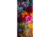 Textilbanner "Blumenbouquet" bunt, 75x180cm, Schlauchnaht oben+unten
