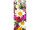 Textilbanner "Blütenmix mit Margeriten" weiss/gelb/bunt, 75x180cm, Schlauchnaht oben+unten