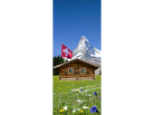 Textilbanner "Hütte mit Matterhorn"...