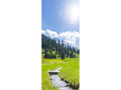 Textilbanner "Wiesenbach" grün/blau,...
