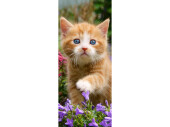 bannière textile "chaton avec fleurs"...