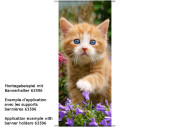 textile banner "kitten with flowers"...