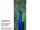 Textilbanner "Pfau mit Rad" blau/grün, 75x180cm, Schlauchnaht oben+unten