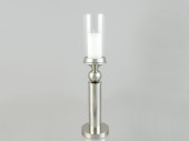 Kerzenhalter chrom/Glas H 54cm, Ø 13cm