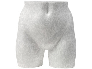 Damen-Hüfttorso Styropor granit/grau B 29 x H 32.5cm