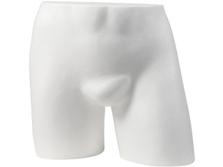 Herren-Hüfttorso Styropor weiss, B 35 x H 36,5cm