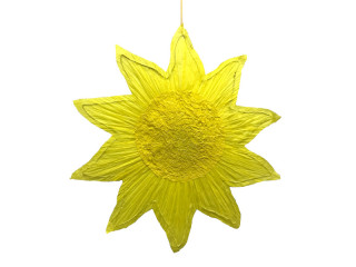 Sonne "Paper" gelb, Ø 50cm, aus Papier/Draht