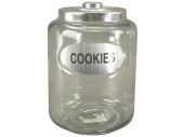 Glasdose "Cookies" H 28cm, klar-silber,...