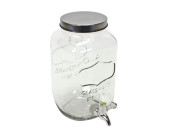 Getränkespender Glas 3,5L mit Chromdeckel/-hahn, 14...