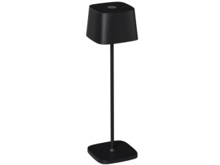 Lampe de table USB "Capri" noire, avec accu et variateur dintensité