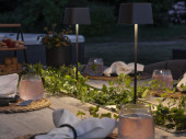 Lampe de table USB "Capri" noire, avec accu et variateur dintensité