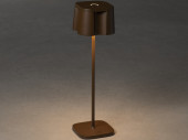 Lampe de table USB "Nice" avec accu et variateur dintensité, couleur rouille