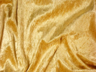 velours écrasé or clair largeur 150cm 100% polyester