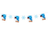 flag banner winter l 300cm, h 20cm, snowman/crystal...